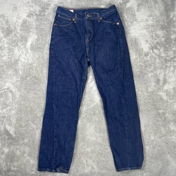 Levi’s Jeans Womens 26 Engineered Baggy Tapered Cropped Dark Wash Denim Casual - Picture 2 of 10